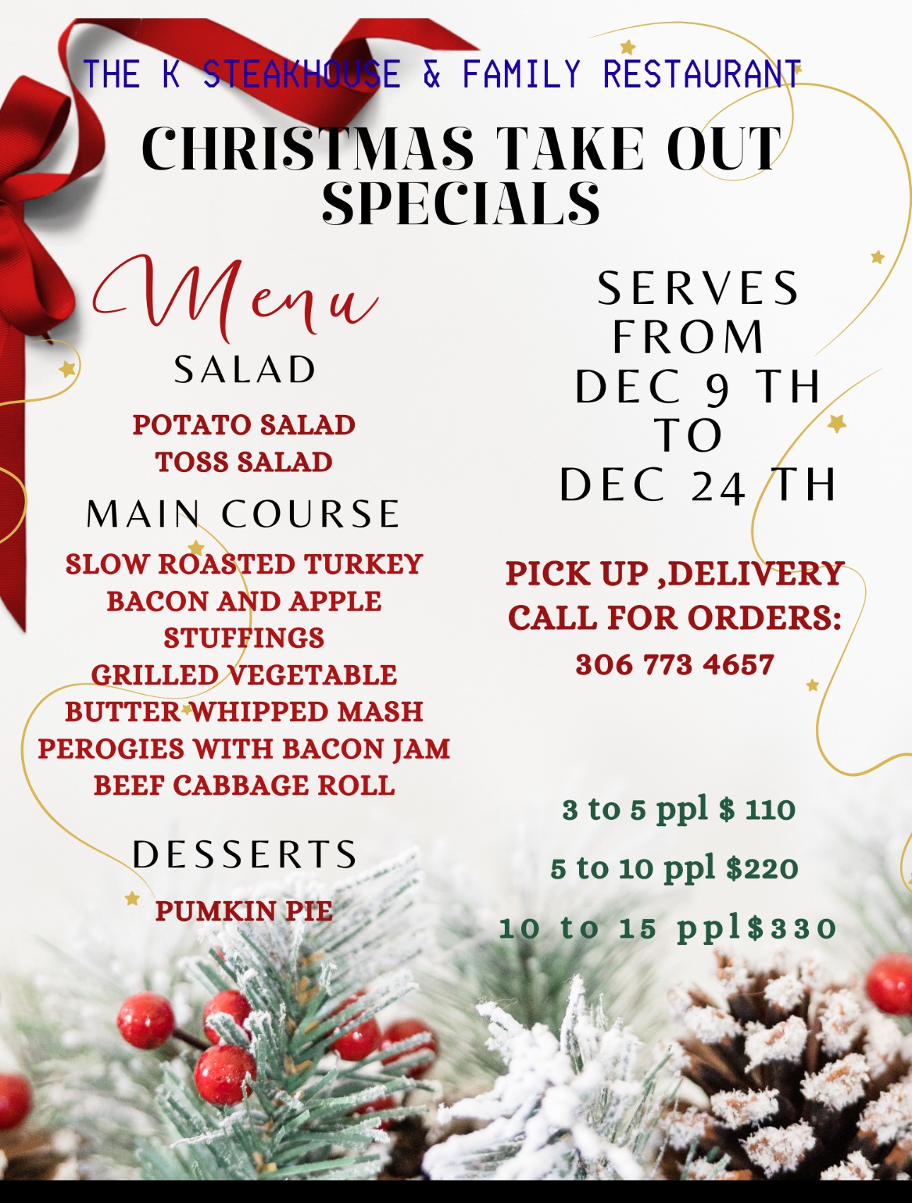 Special Offer - K Motel & Steakhouse Restaurant